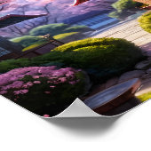 Whispers of Spring: Kersenbloesems en rust Poster (Hoek)