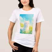 Whispers of Spring met een Alpaca Tri-Blend Shirt (Voorkant)
