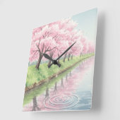 Whispers of Spring Vierkante Klok (Hoek)