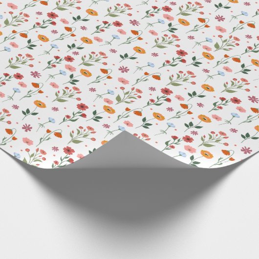 Whispers of Spring: Wildflower Cadeaupapier (Hoek)