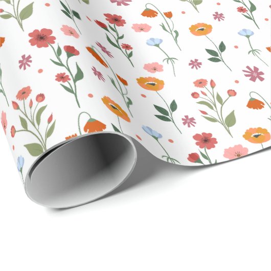 Whispers of Spring: Wildflower Cadeaupapier (Rol Hoek)