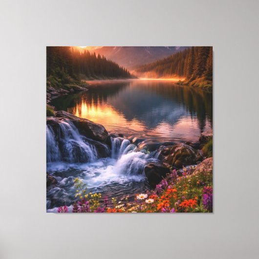 Whispers of the Alpine Sunset Canvas Afdruk (Voorkant)
