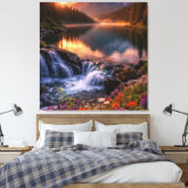 Whispers of the Alpine Sunset Canvas Afdruk (Insitu (Slaapkamer))