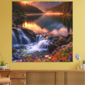 Whispers of the Alpine Sunset Canvas Afdruk (Insitu (Woonkamer))