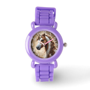 Whispers of the Brown and White Fantasy Unicorn, Horloge