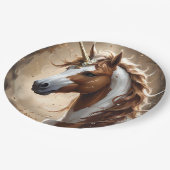 Whispers of the Brown and White Fantasy Unicorn, Papieren Bordje (Gekanteld)