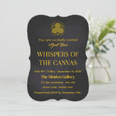 Whispers of the Canvas | Elegant Art Exhibition Kaart (Staand voorkant)