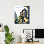 "Whispers of the Château – Elegant Palace Line Art Poster (Thuiskantoor)