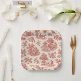 Whispers of the Countryside - Rode Toile Papieren Bordje