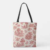 Whispers of the Countryside - Rode Toile Patroon T Tote Bag (Achterkant)