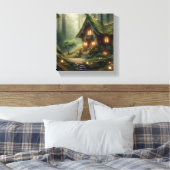 Whispers of the Enchanted Glen: Het huisje van de  Canvas Afdruk (Insitu (Slaapkamer))