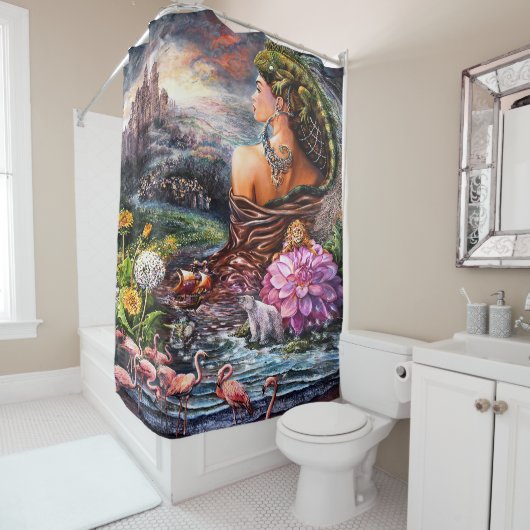 Whispers of the Enchanted Wild Douchegordijn (In situ)