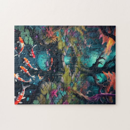 Whispers of the Forest: Koi Puzzle Avontuur Legpuzzel (Horizontaal)