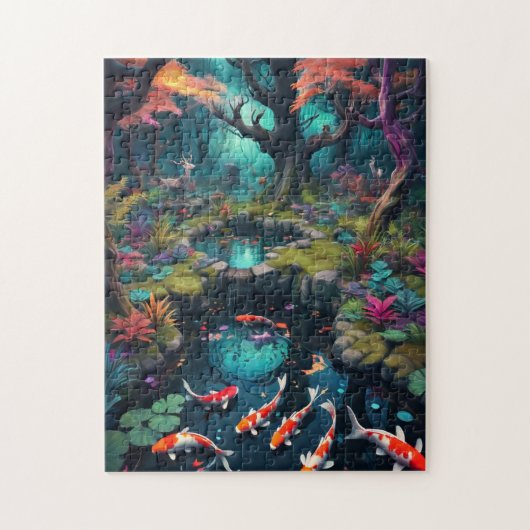 Whispers of the Forest: Koi Puzzle Avontuur Legpuzzel (Verticaal)