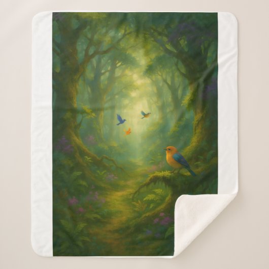 Whispers of the Forest Sherpa Deken (Voorkant)