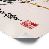 Whispers of the Geisha Bloom: Aziatische gouden bl Perfect Poster (Hoek)