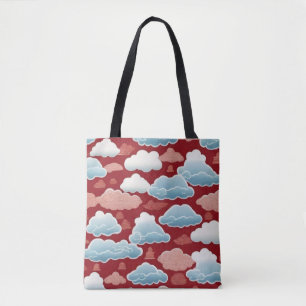 Whispers of the Heavens: een Chinees wolkenpatroon Tote Bag