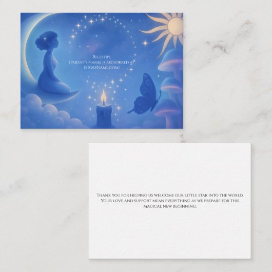 Whispers Of The Moon Flat Note Card Notitiekaartje (Voorkant / Achterkant)