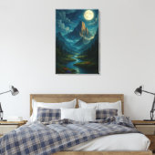 Whispers of the Moonlight Vale Canvas Afdruk (Insitu (Slaapkamer))