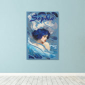 Whispers of the Ocean Goddess Canvas Afdruk (Insitu (Houten vloer))