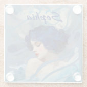 Whispers of the Ocean Goddess Glazen Onderzetter (Achterkant)