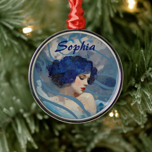 Whispers of the Ocean Goddess Metalen Ornament (Boom)