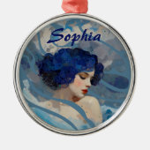 Whispers of the Ocean Goddess Metalen Ornament (Voorkant)