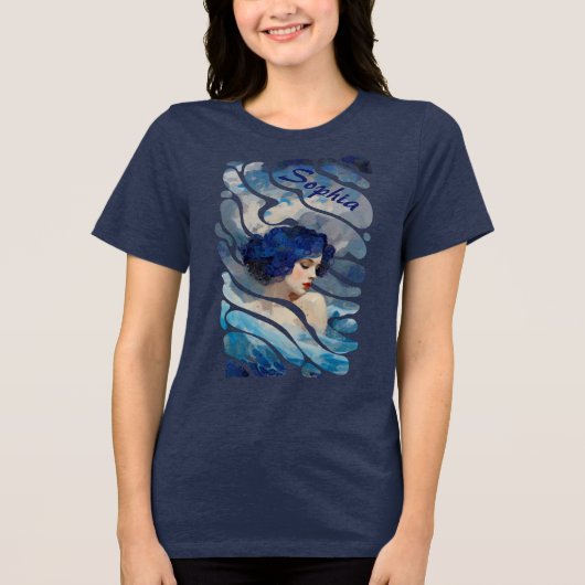 Whispers of the Ocean Goddess Tri-Blend Shirt (Voorkant)