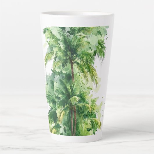 Whispers of the Palms Emerald Canopy Tropical Reve Latte Mok (Voorkant)