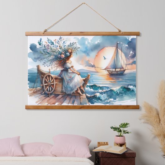 Whispers of the Sea at Sunset Hangend Wandkleed (Slaapkamer)