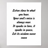 Whispers of the Soul Inspirerend gedicht Poster (Voorkant)