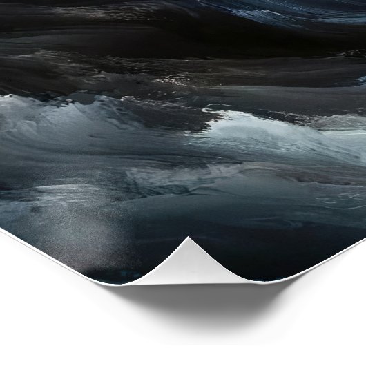 Whispers of the Storm Abstract Face in the Clouds Perfect Poster (Hoek)