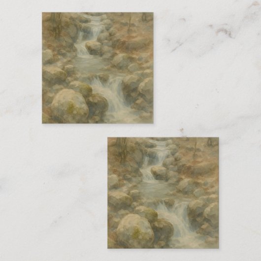 Whispers of the Stream Vierkante Visitekaartje (Voorkant / Achterkant)