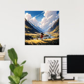Whispers of the Valley: Een reis met anime Poster (Thuiskantoor)