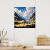 Whispers of the Valley: Een reis met anime Poster (Keuken)