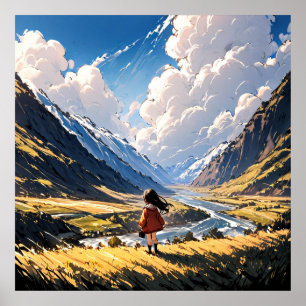 Whispers of the Valley: Een reis met anime Poster