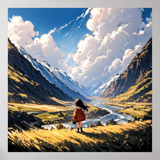 Whispers of the Valley: Een reis met anime Poster