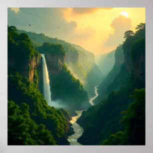 Whispers of the Valley: het gouden uur van de Natu Poster