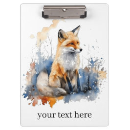 Whispers of the Wild Fox in Waterverf, op maat Klembord