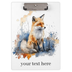 Whispers of the Wild Fox in Waterverf, op maat Klembord