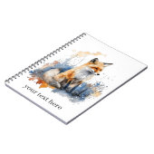 Whispers of the Wild Fox in Waterverf, op maat Notitieboek (Linkerzijde)