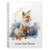 Whispers of the Wild Fox in Waterverf, op maat Notitieboek (Voorkant)