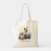 Whispers of the Wild Fox in Waterverf, op maat Tote Bag (Achterkant)