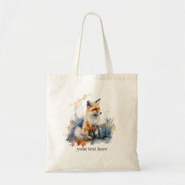 Whispers of the Wild Fox in Waterverf, op maat Tote Bag
