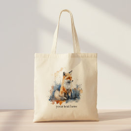 Whispers of the Wild Fox in Waterverf, op maat Tote Bag
