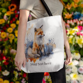 Whispers of the Wild Fox in Waterverf, op maat Tote Bag