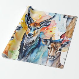 Whispers of the Wild Waterverf Collage Cadeaupapier