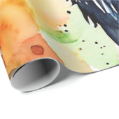 Whispers of the Wild Waterverf Collage Cadeaupapier (Rol Hoek)