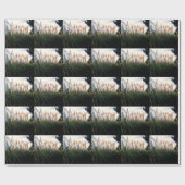 Whispers of the Wind: De Witte Pampas Grassen Cadeaupapier (Vlak)