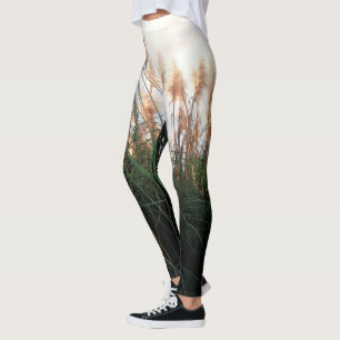 Whispers of the Wind: De Witte Pampas Grassen Leggings